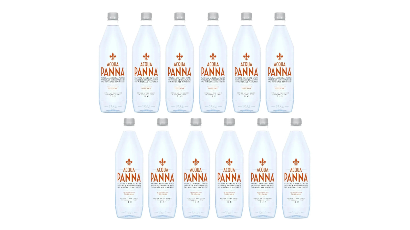 Acqua Panna 1 Litre PET Still Mineral Water - Pack of 12