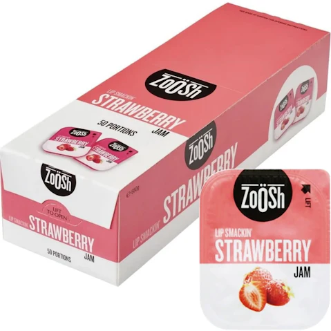 Zoosh Strawberry Jam Individual Portions 13.6g - 50-Pack