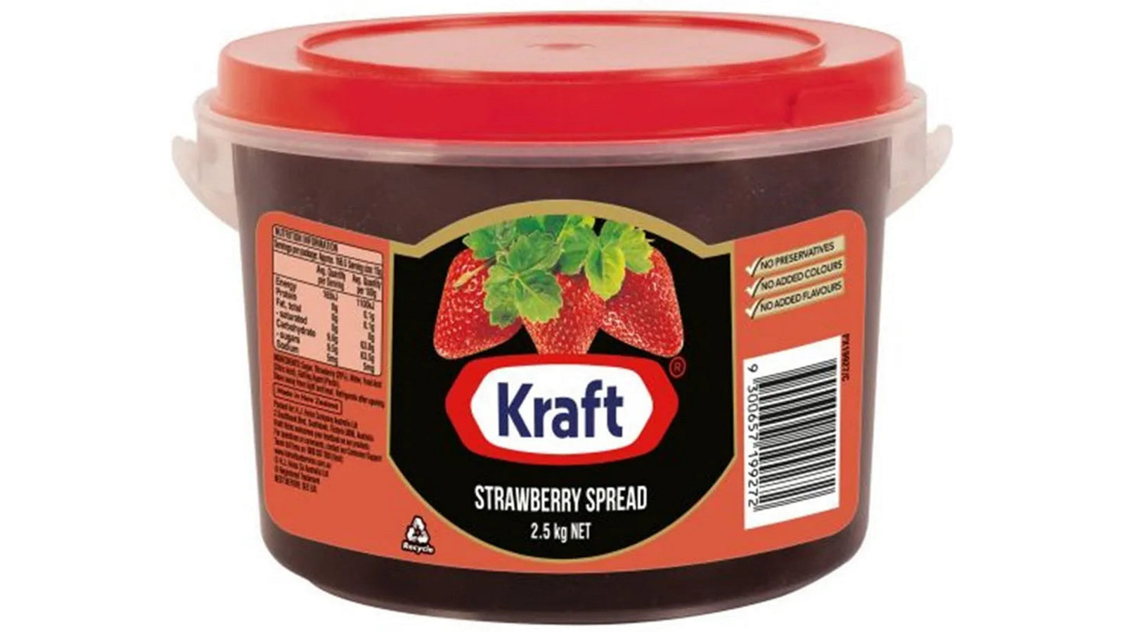 Kraft Heinz 2.5kg Bulk Size Strawberry Jam Spread