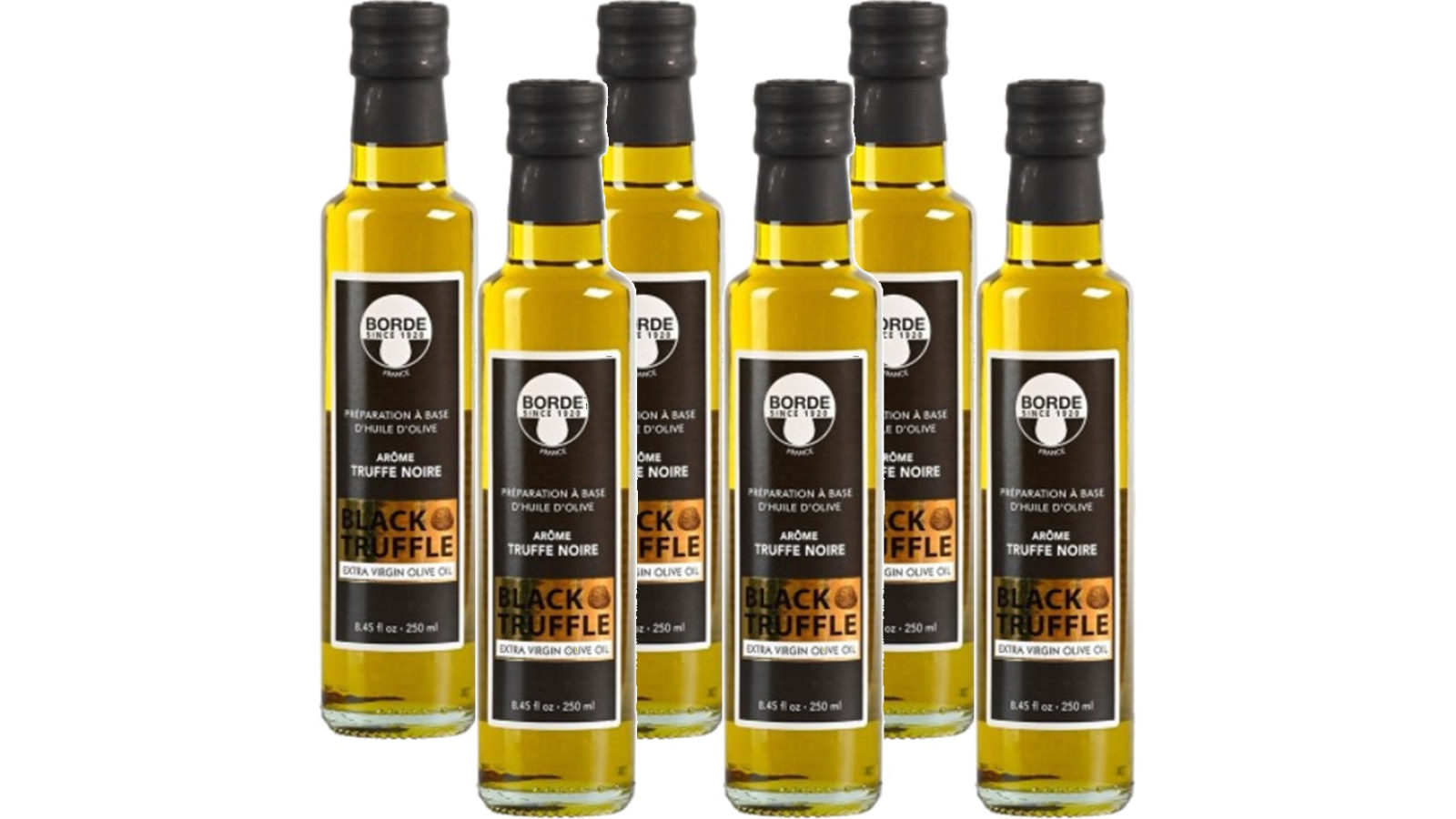 Borde Pack of 6 Bulk 250ml Black Truffle Olive Oil