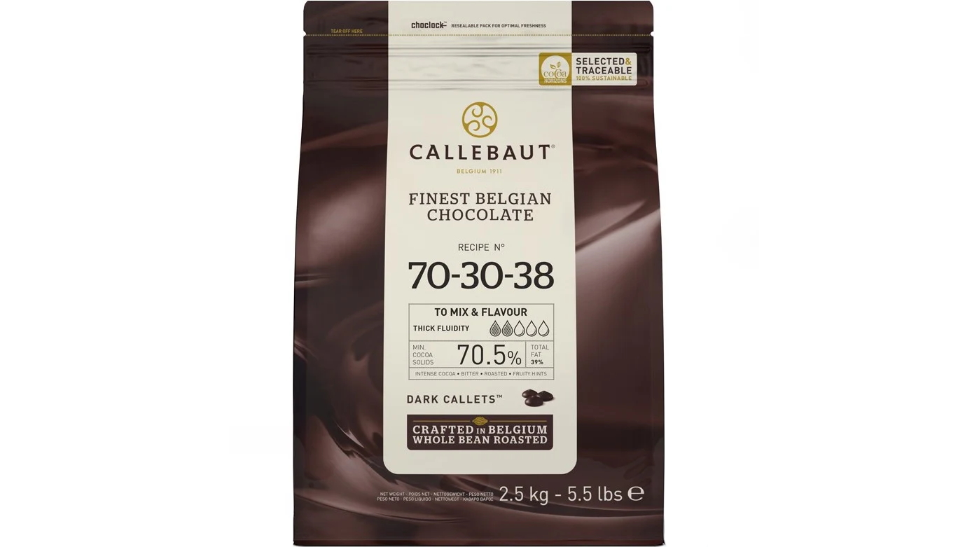 Callebaut 70-30-38 Dark Chocolate Couverture Callets - 2.5kg Bag