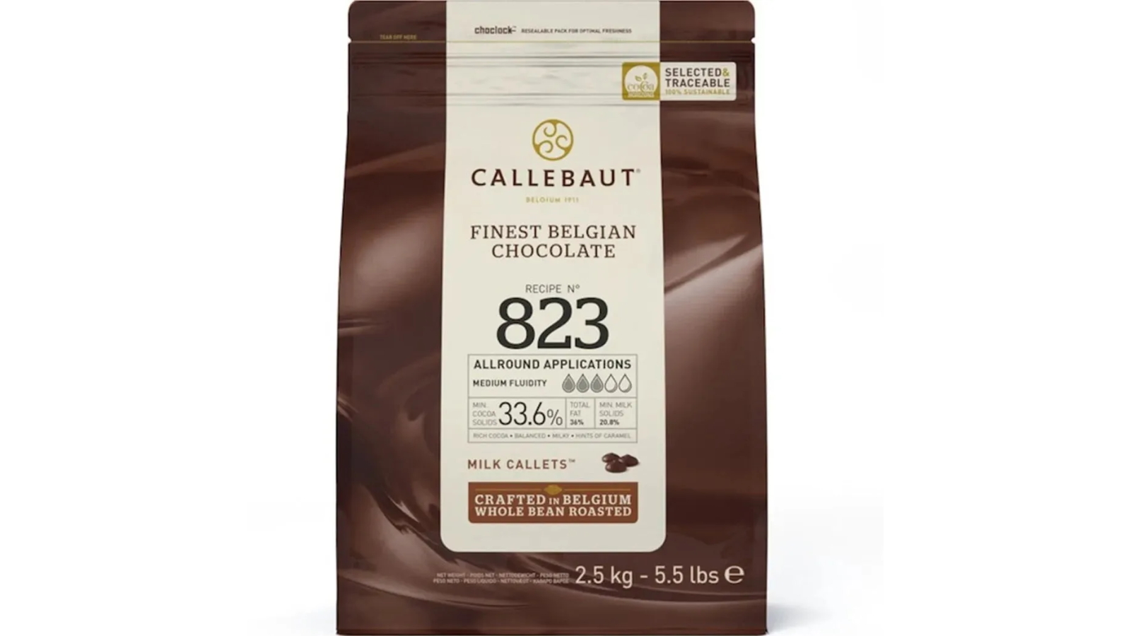 Callebaut Milk Chocolate Couverture Callets - 2.5kg Bag