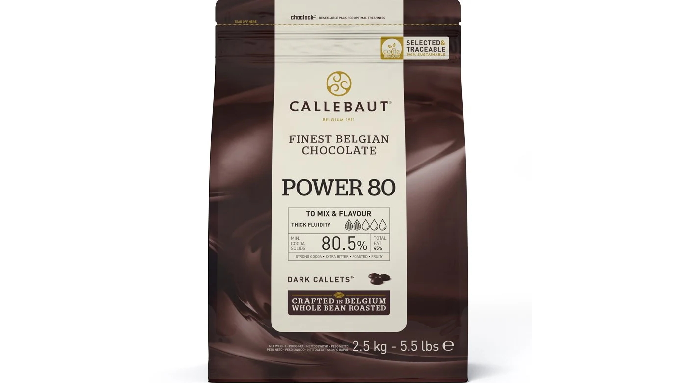 Callebaut Power 80 Dark Chocolate Couverture Callets - 2.5kg Bag