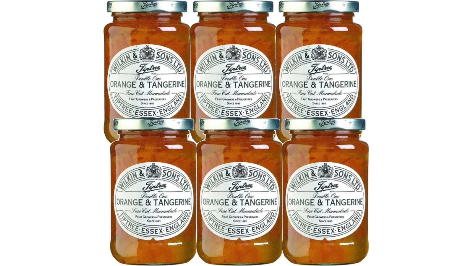 Tiptree Double One Orange and Tangerine Marmalade 340g - 6-Pack