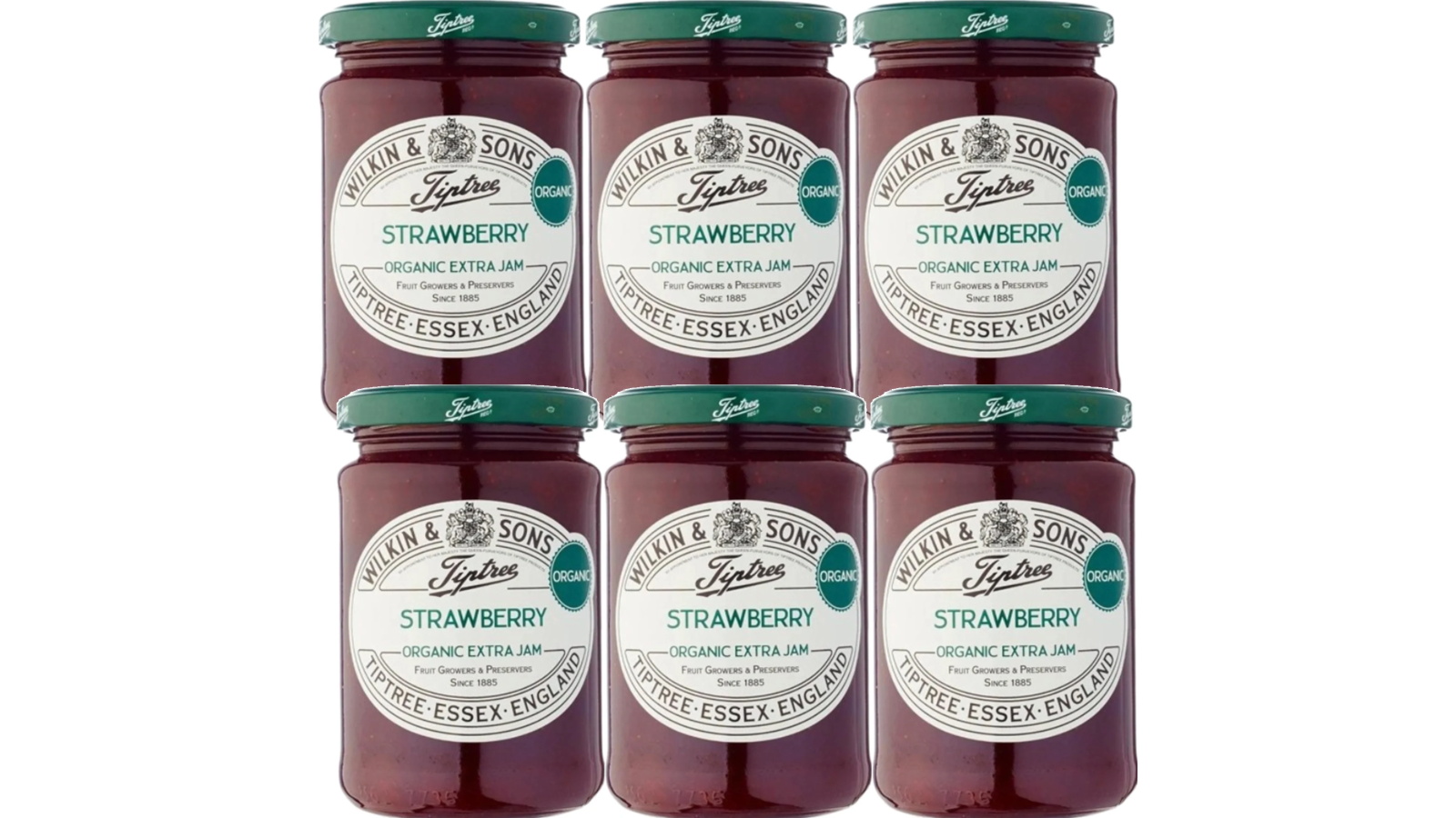 Tiptree Organic Strawberry Conserve 340g - 6-Pack