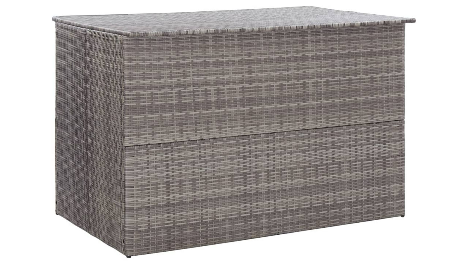 vidaXL 150 x 100 x 100cm Poly Rattan Garden Storage Box - Grey
