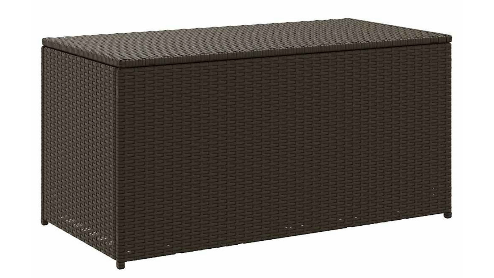 vidaXL Poly Rattan 100 x 50 x 50cm Brown Garden Storage Box