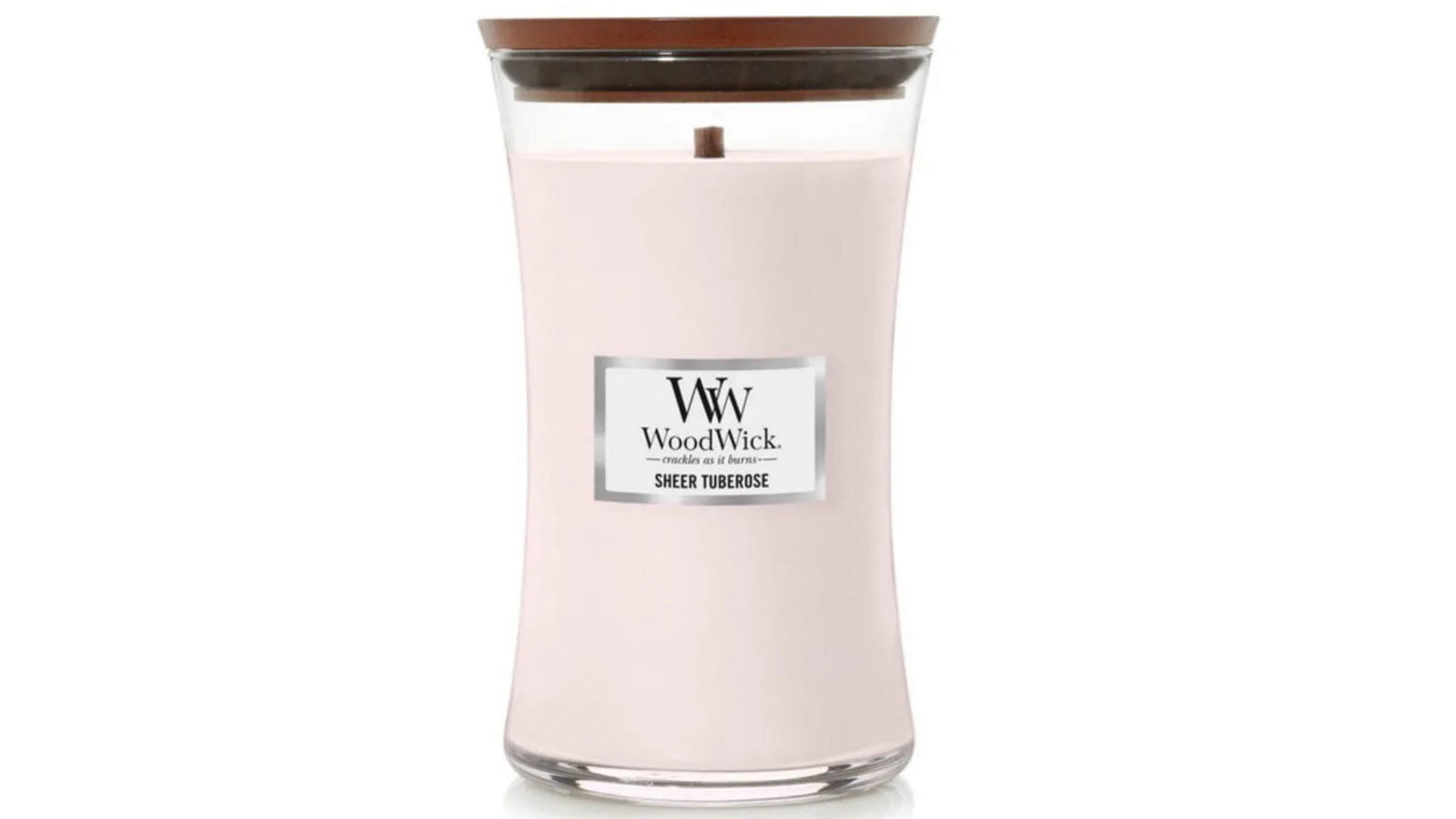 WoodWick Sheer Tuberose Large Candle Crackles