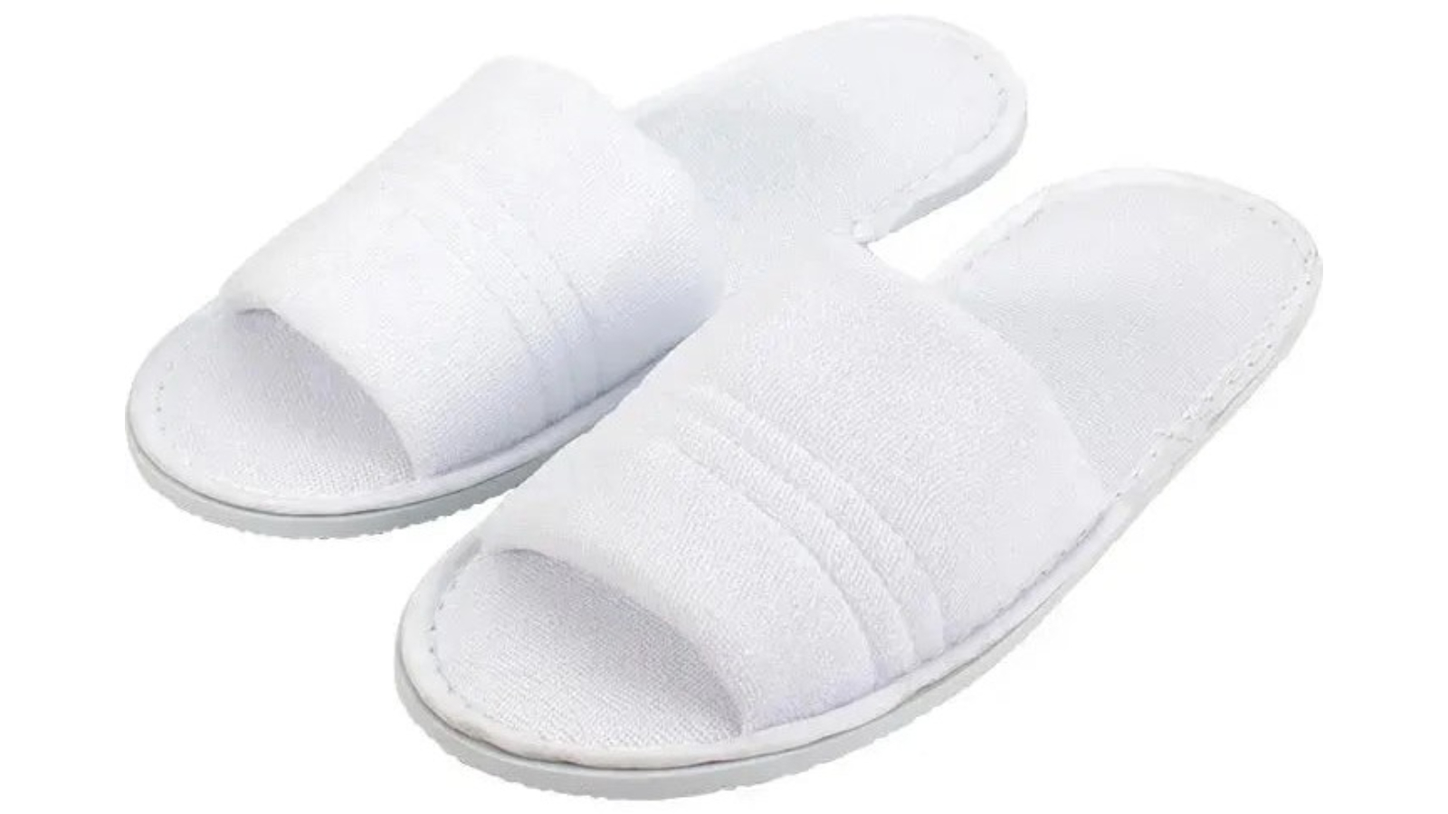 Compass Pack of 100 Pair Comfort Terry Cotton Slip-On Slipper - White