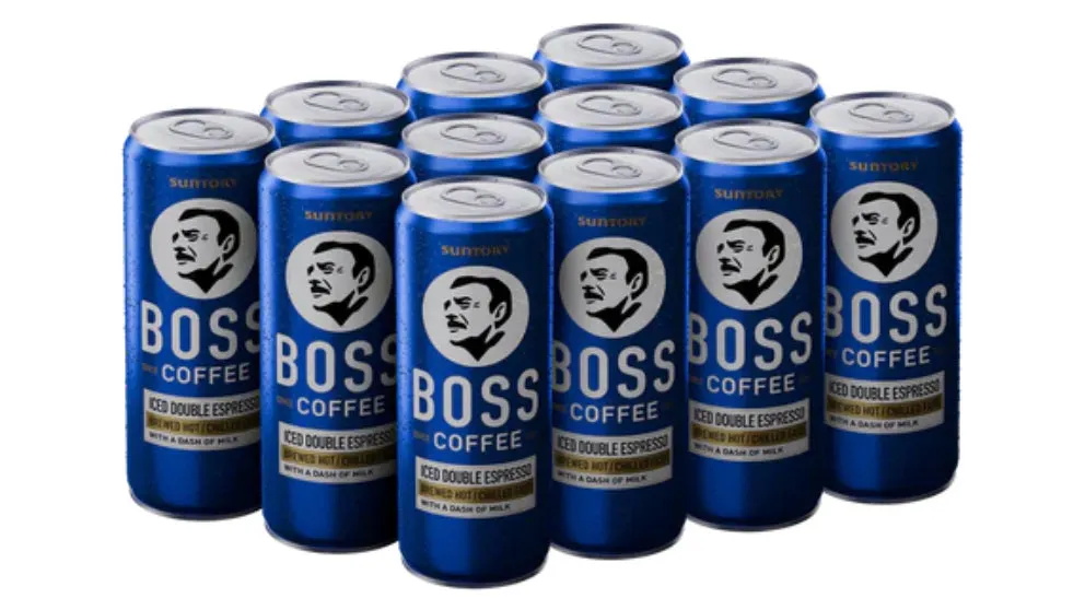 Suntory Boss Coffee Iced Double Espresso 237ml - 12-Can Pack