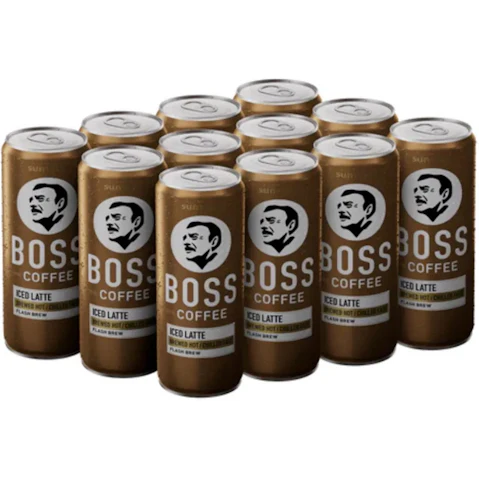 Suntory Boss Coffee Iced Latte 237ml - 12-Can Pack