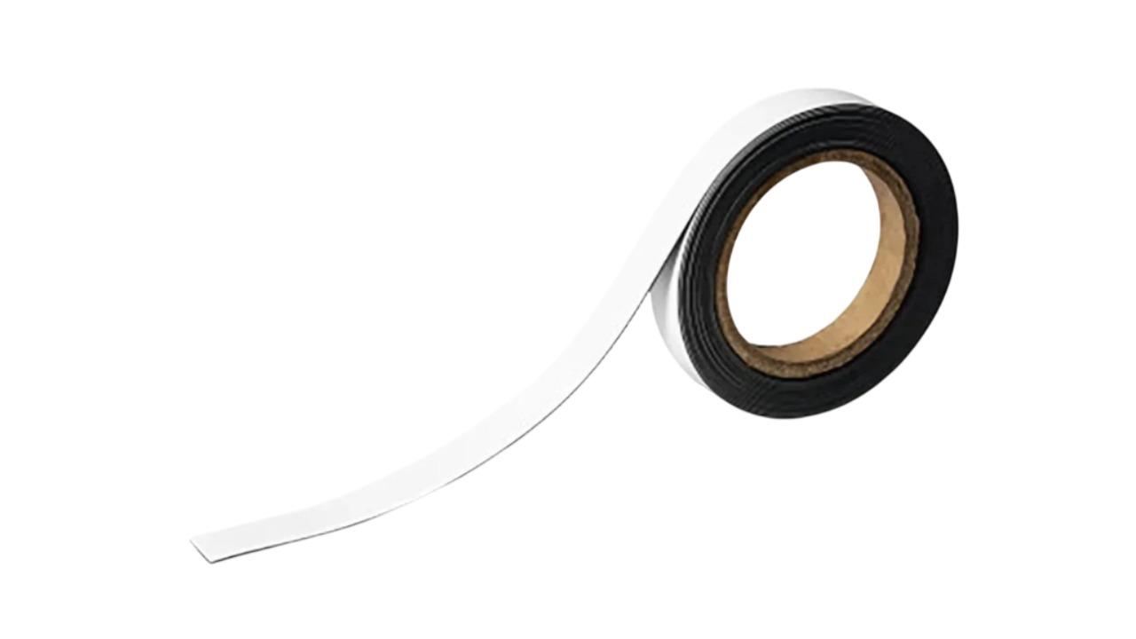 Durable White Magnetic Labelling Tape - 3 x 500cm