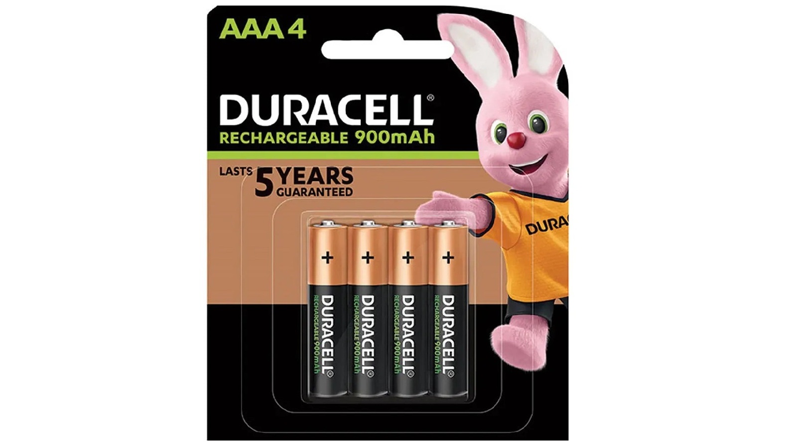 Duracell Pack of 4 AAA Rechargeable 900mAh Battery