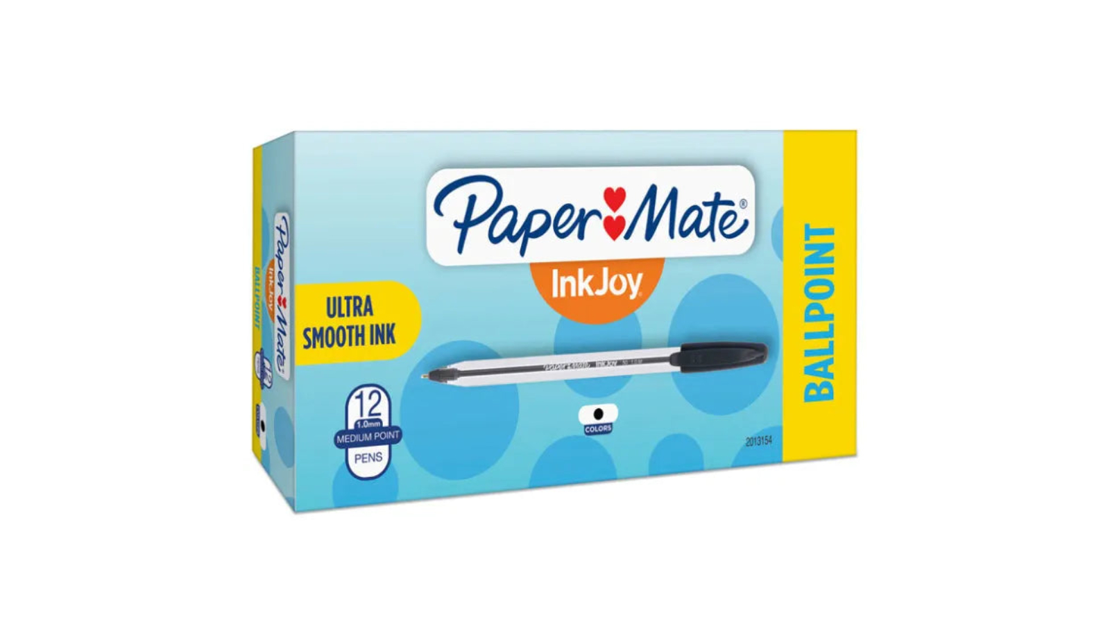 Papermate Pack of 12 InkJoy 50ST Capped Medium Ballpoint Pen - Black