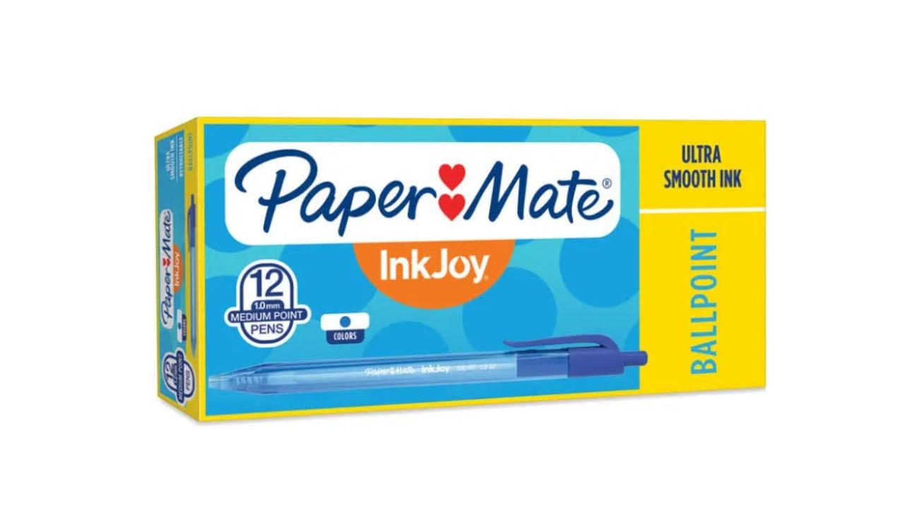Papermate Pack of 12 InkJoy 100RT Medium Ballpoint Pen - Blue