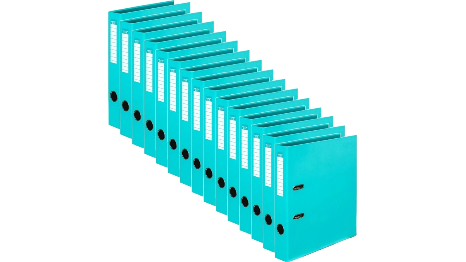 ColourHide Box of 15 PE A4 Half Lever Arch File - Aqua Blue