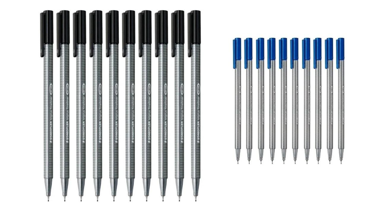 Staedtler Pack of 10 334 Triplus Fibre Tip Pen