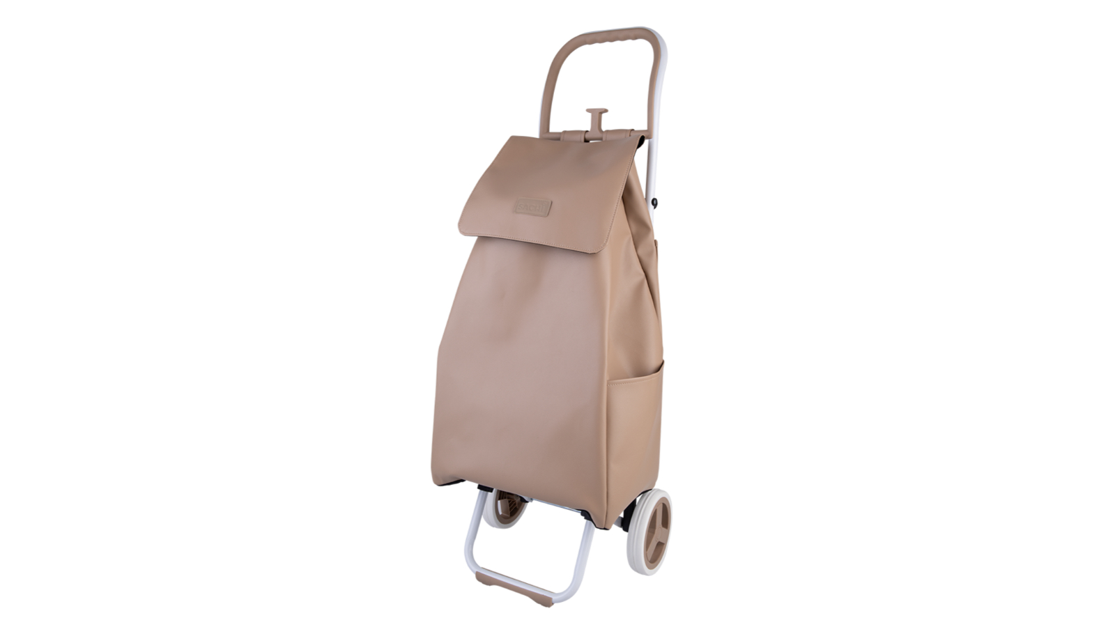 Sachi 38 Litre Cosmo Weatherproof Shopping Trolley with Wheel - Biscuit