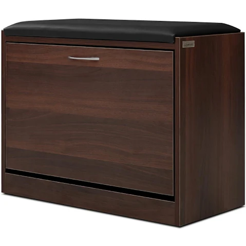 Artiss 15 Pairs Shoe Cabinet - Walnut