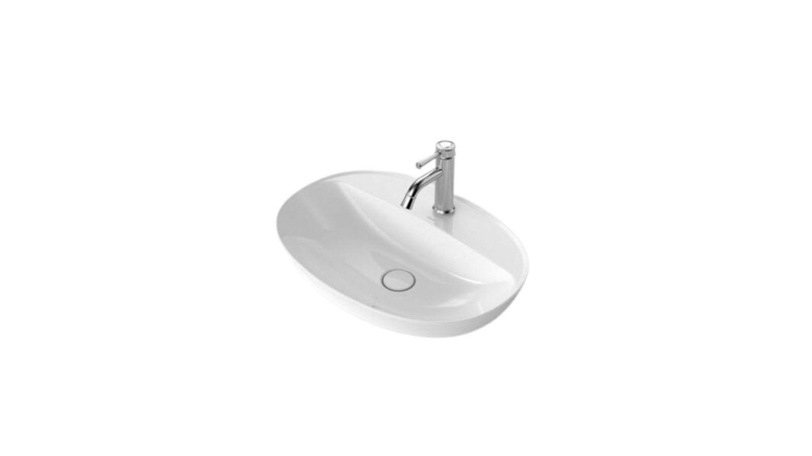 Caroma Riviere 1 Tap Hole Inset Basin - White