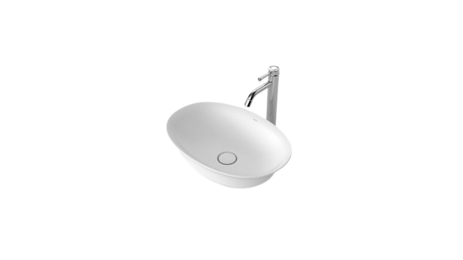 Caroma Riviere No Tap Hole Above Counter Basin - Matte White