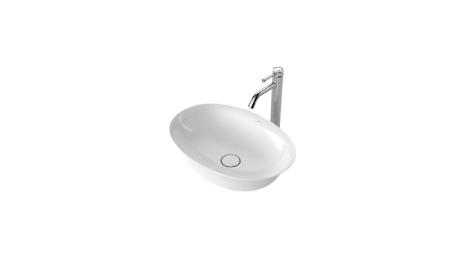 Caroma Riviere No Tap Hole Above Counter Basin - White