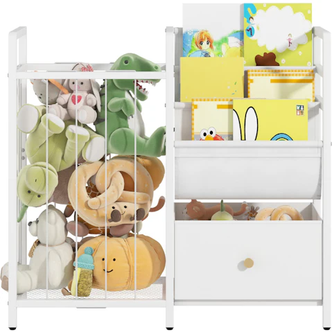 Advwin 3-Tier Kids Bookshelf and Toy Storage Organizer - White