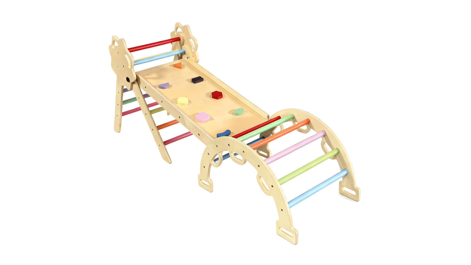 Advwin Baby 8-in-1 Wooden Indoor Playground Climbing Frame Playset