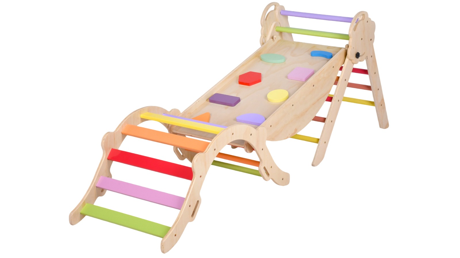 Advwin 9-in-1 Wooden Pikler Climbing Set