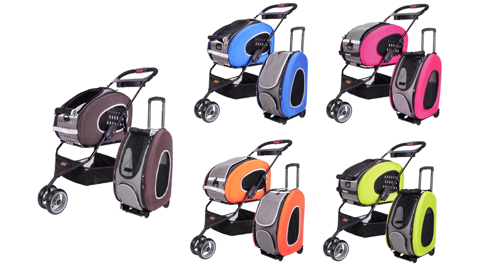 Ibiyaya 5in1 Combo EVA pet Carrier and Stroller Backpack Harvey Norman