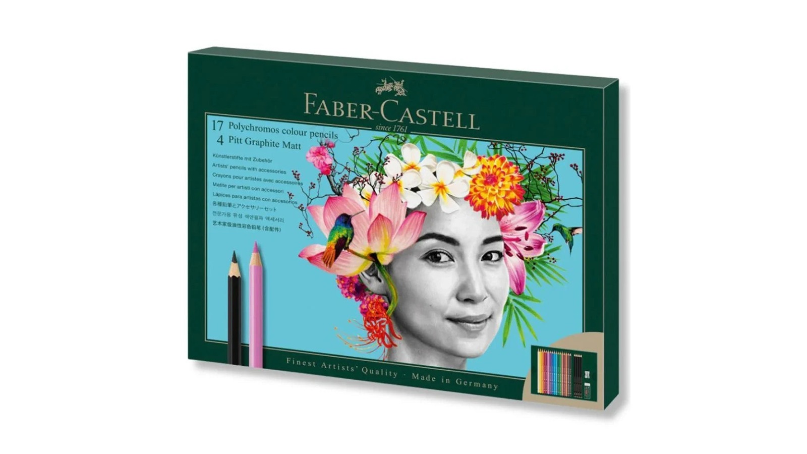 Faber-Castell 23 Piece Polychromos Colour and Pitt Graphite Matt Pencil Gift Set