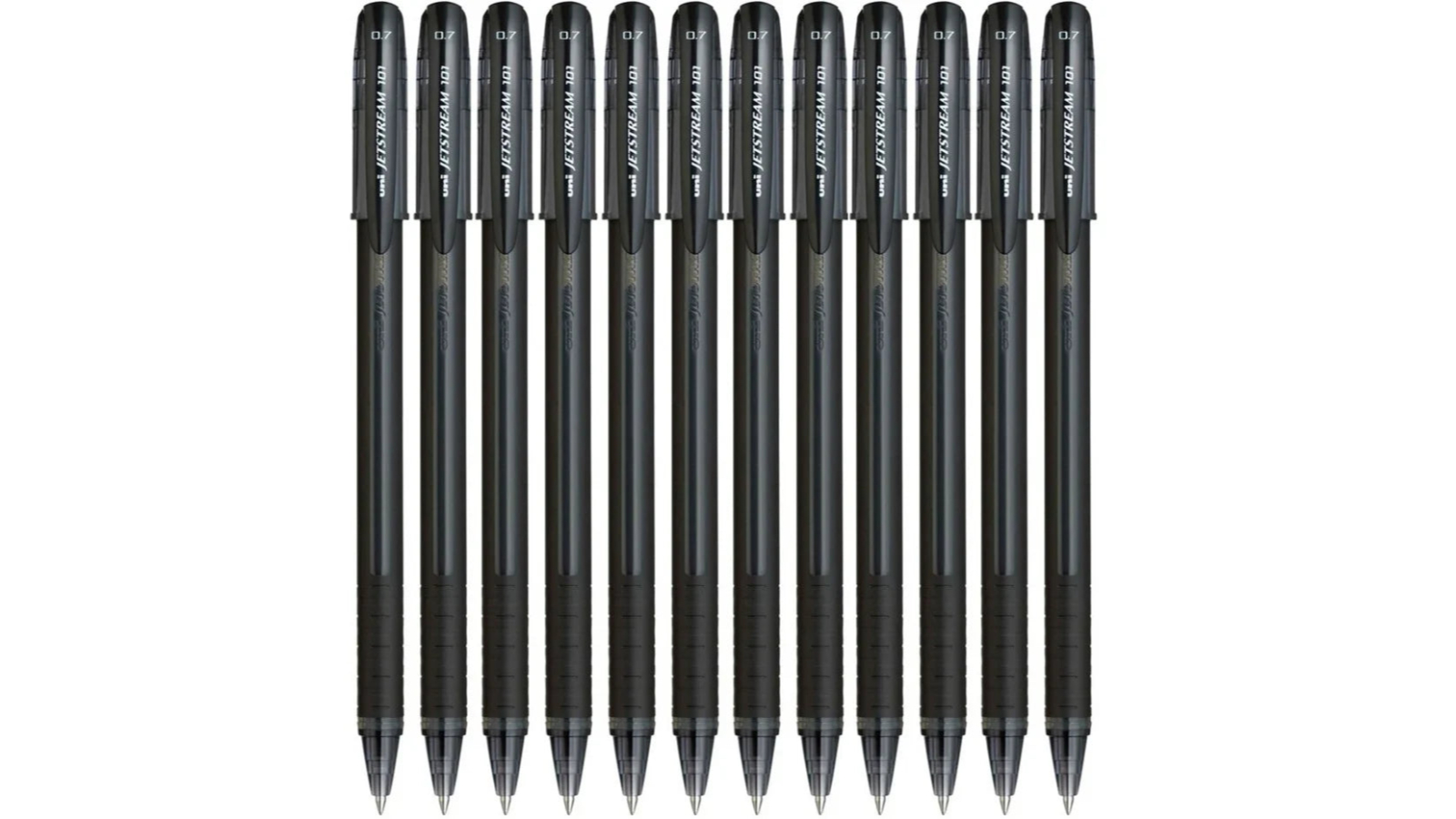 Uni-Ball Pack of 12 101 Jetstream Rollerball Stick Fine Pen - Black 