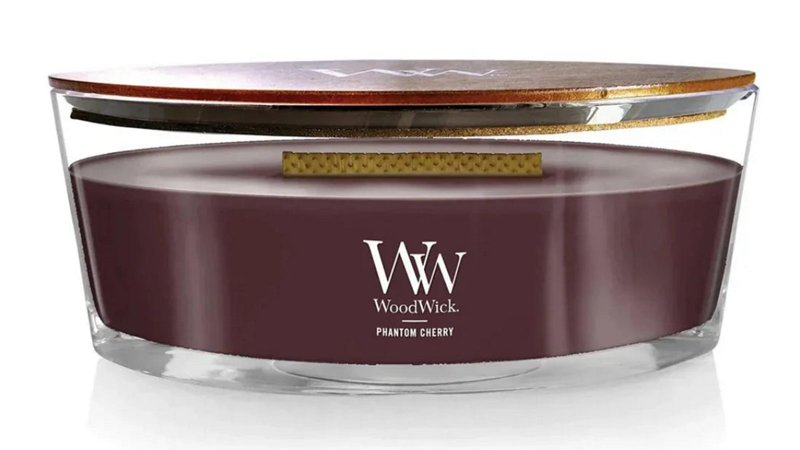 Woodwick Phantom Cherry Candle Crackles As It Burns Ellipse Hearthwick