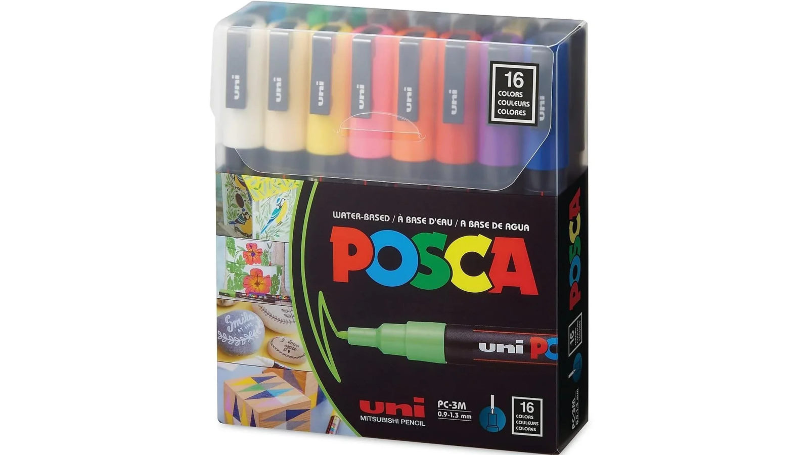 Uni 16 Colours Pack Posca PC5M Paint Markers Medium Bullet Tip