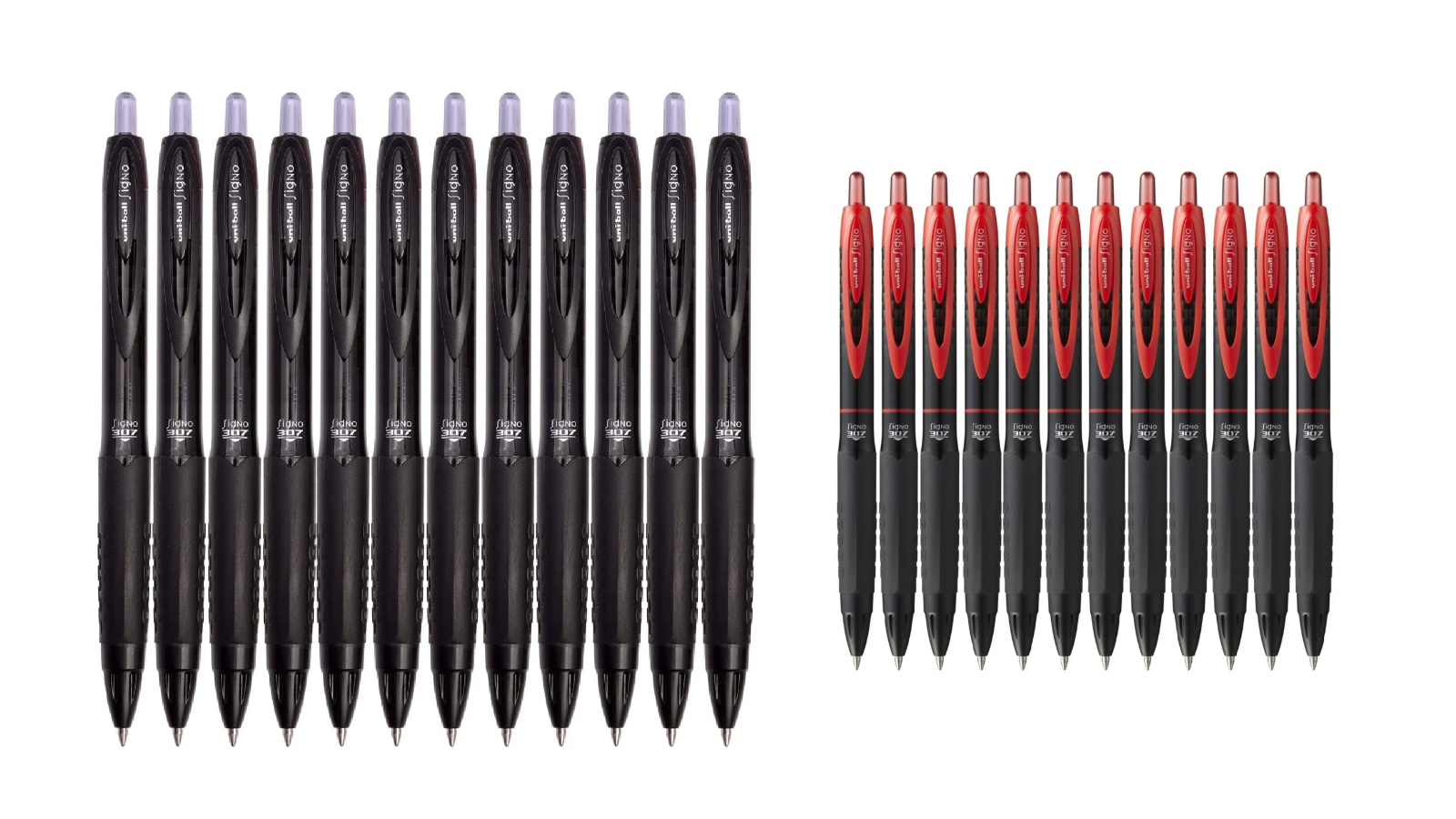 Uni-Ball Pack of 12 0.05cm UMN307 Signo Retractable Gel Ink Rollerball Pen