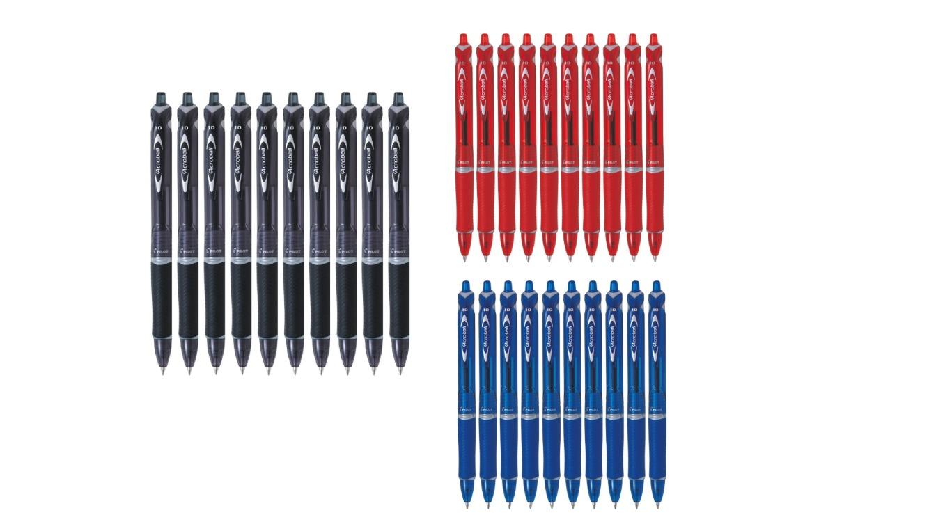 Pilot Pack of 10 Medium Acroball Retractable Ballpoint Pen