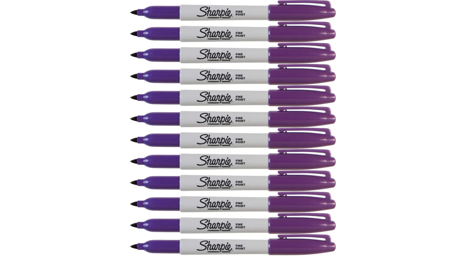 Sharpie 0.1cm Box of 12 Fine Point Permanent Marker - Purple