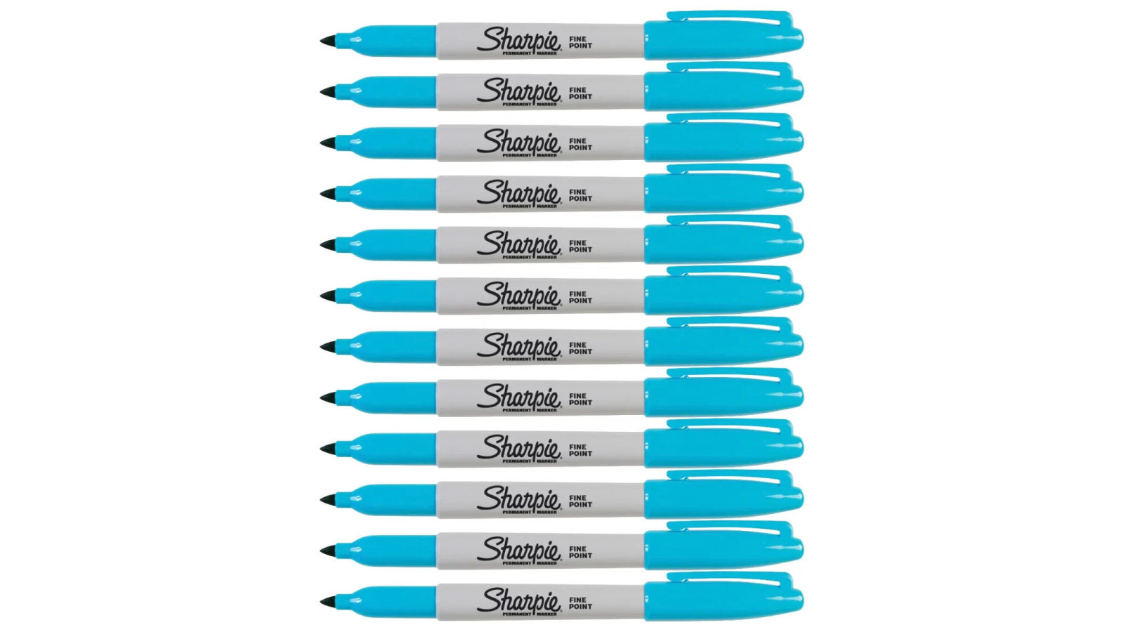 Sharpie 0.1cm Box of 12 Fine Point Permanent Marker - Turquoise