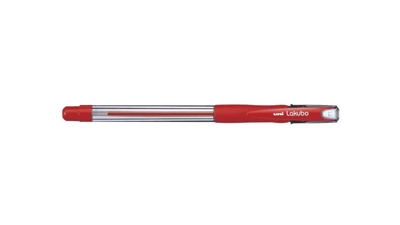 Uni-Ball Pack of 12 0.1cm Lakubo SG-100 Ballpoint Pen - Red 