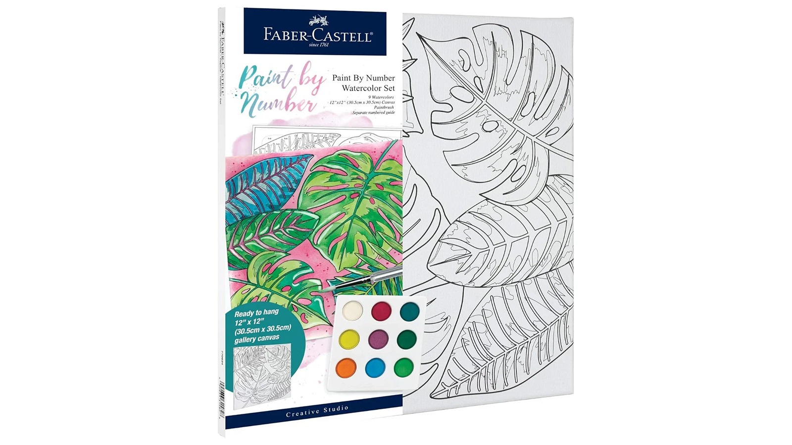 Faber-Castell Creative Studio Paint by Number Tropical Watercolour Set
