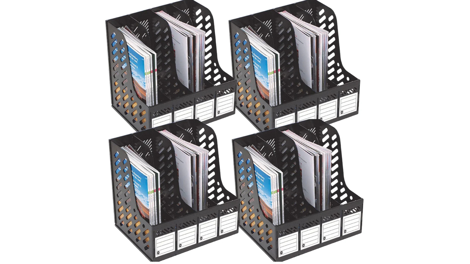 Marbig Black Magazine Book Holder - Pack of 4