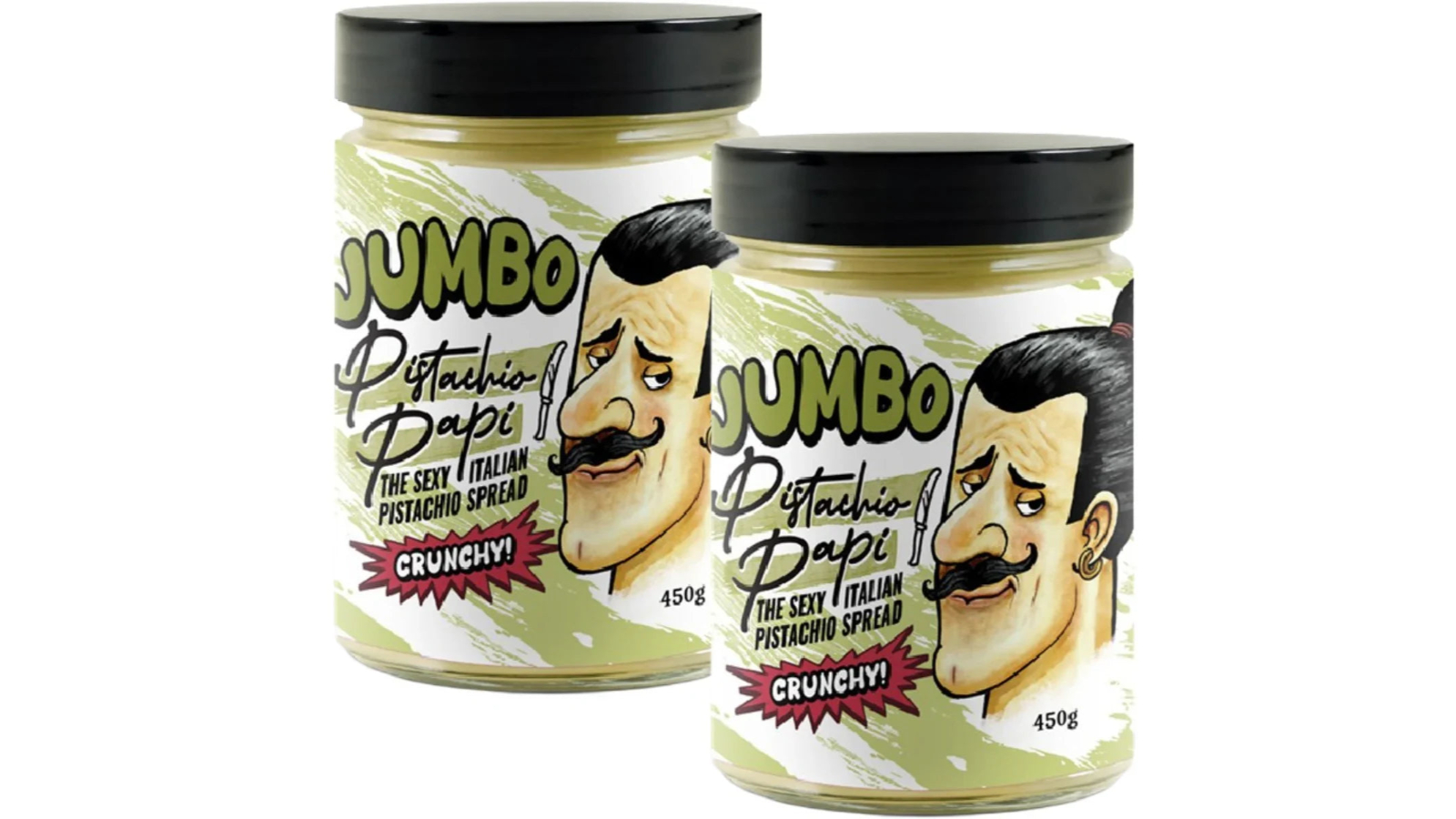 Pistachio Papi Pack of 2 Jumbo Italian Crunchy Spread - 450g