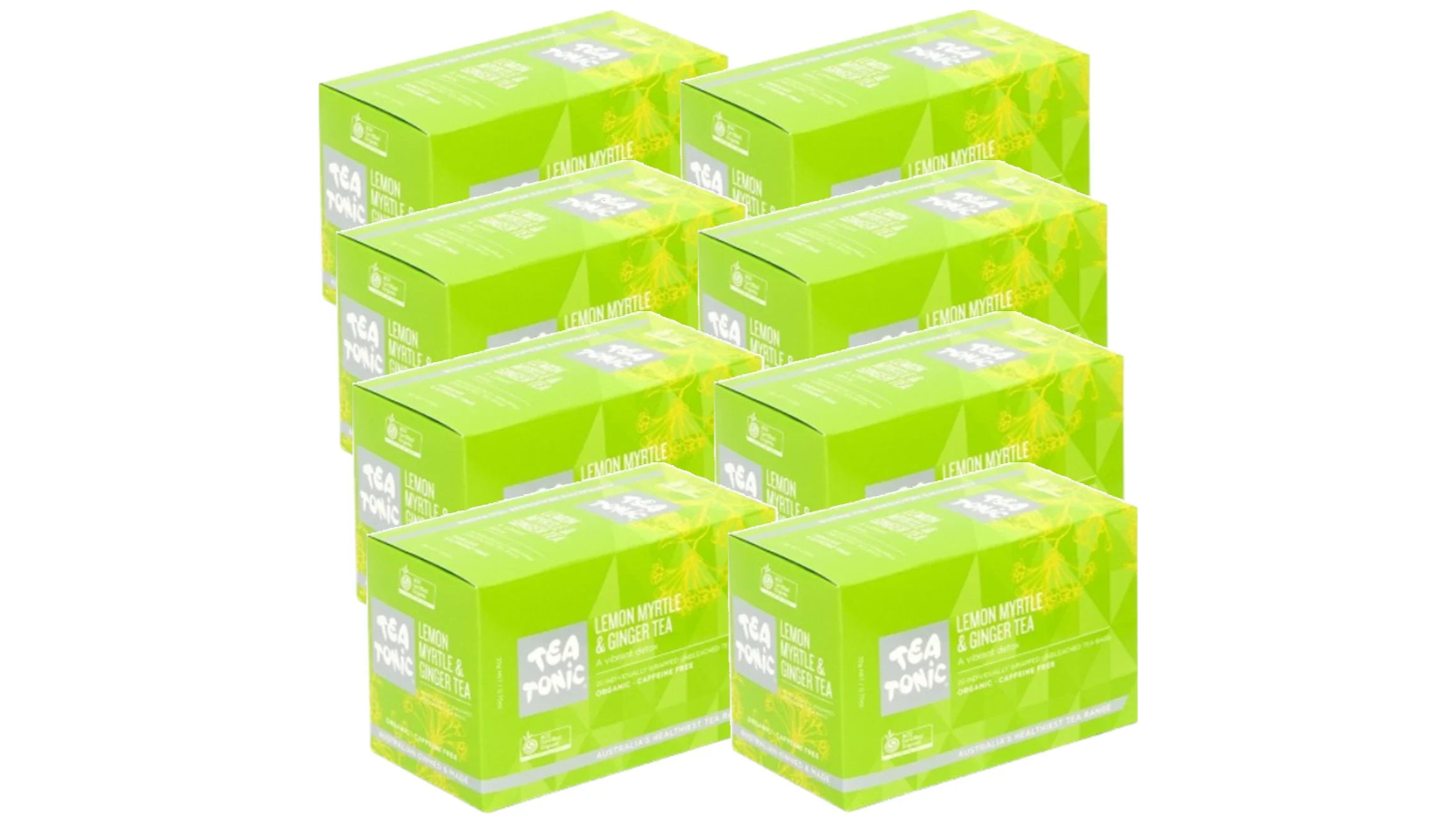Tea Tonic Pack of 160 Individually Wrapped Envelope Tea Bag - Lemon Myrtle Ginger