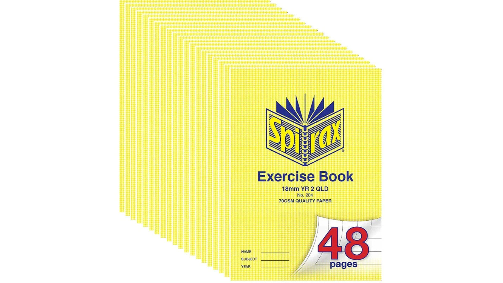 Spirax 1.8cm Ruled Year 2 Exercise Book - Pack of 20
