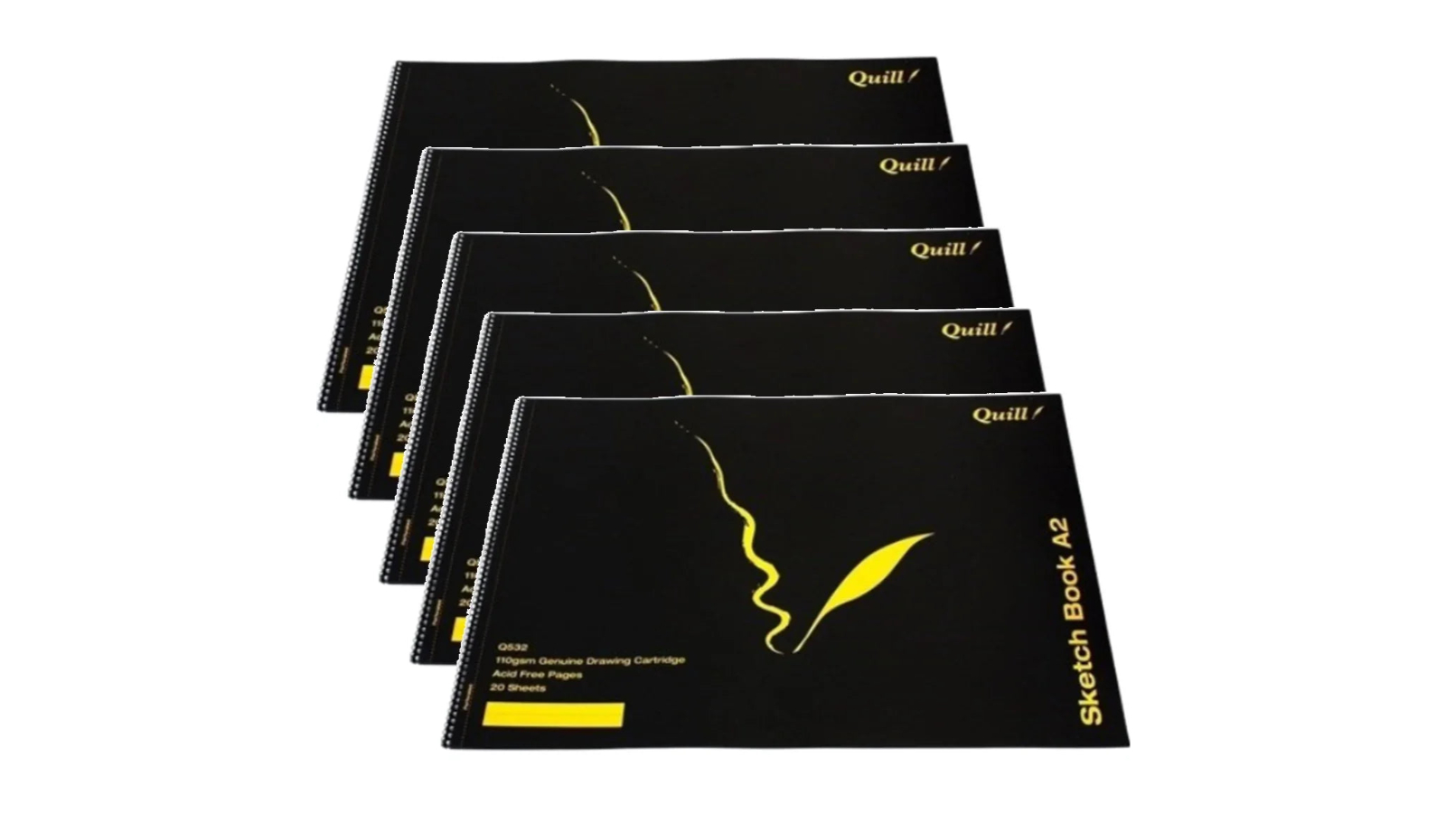 Quill Pack of 5 A2 Sketch Book - 42 x 59.4cm