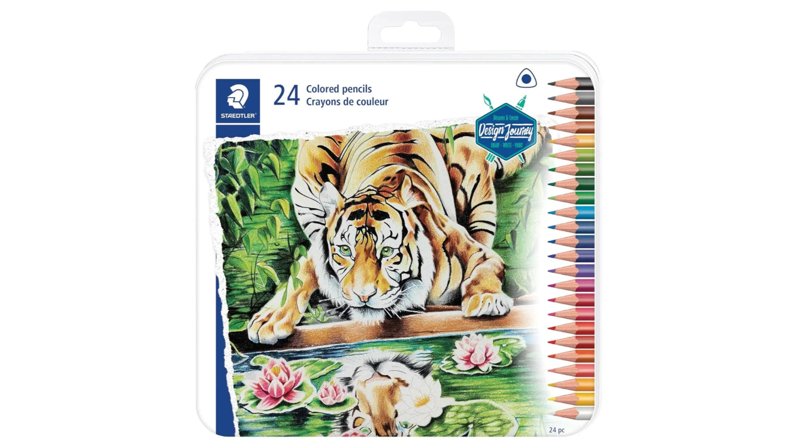Staedtler Pack of 24 Triangular Ergonomic Assorted Coloured Pencil