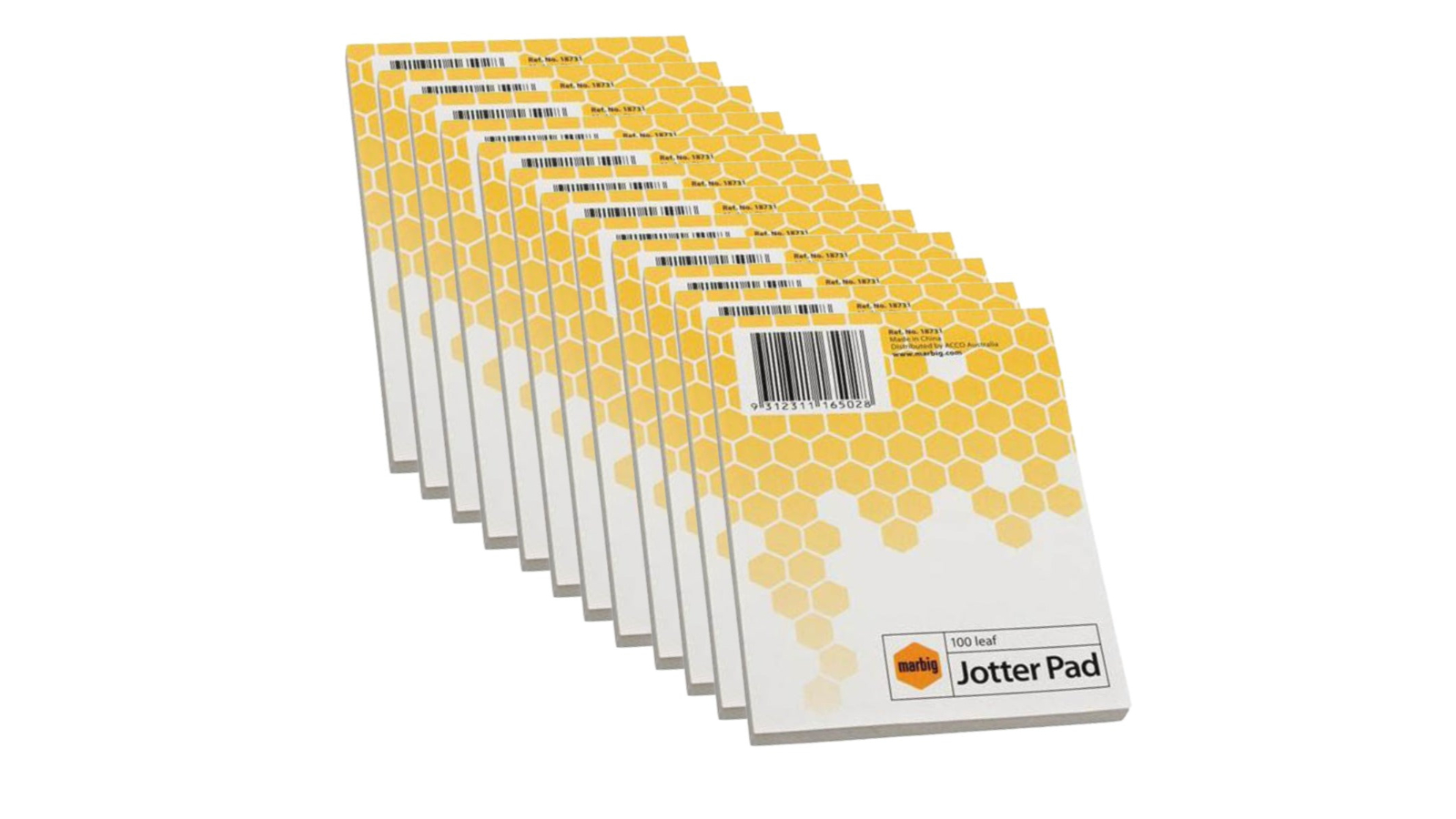 Marbig Pack of 12 Leaf Jotter Pad - 10 x 12.8cm