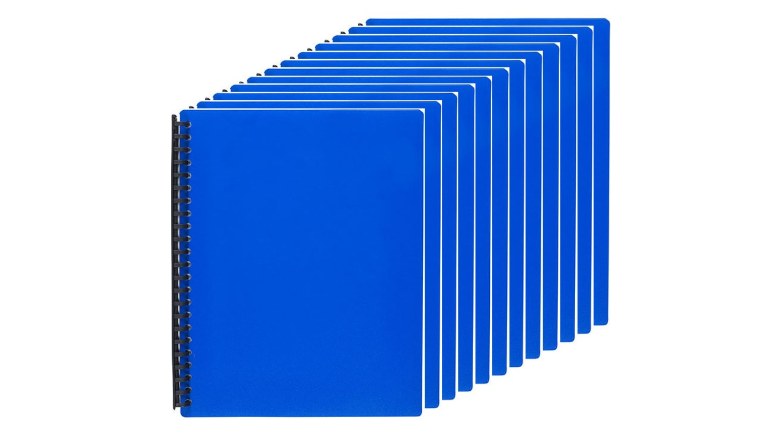 Marbig Pack of 12 Refillable 40 Pocket A4 Display Book - Blue