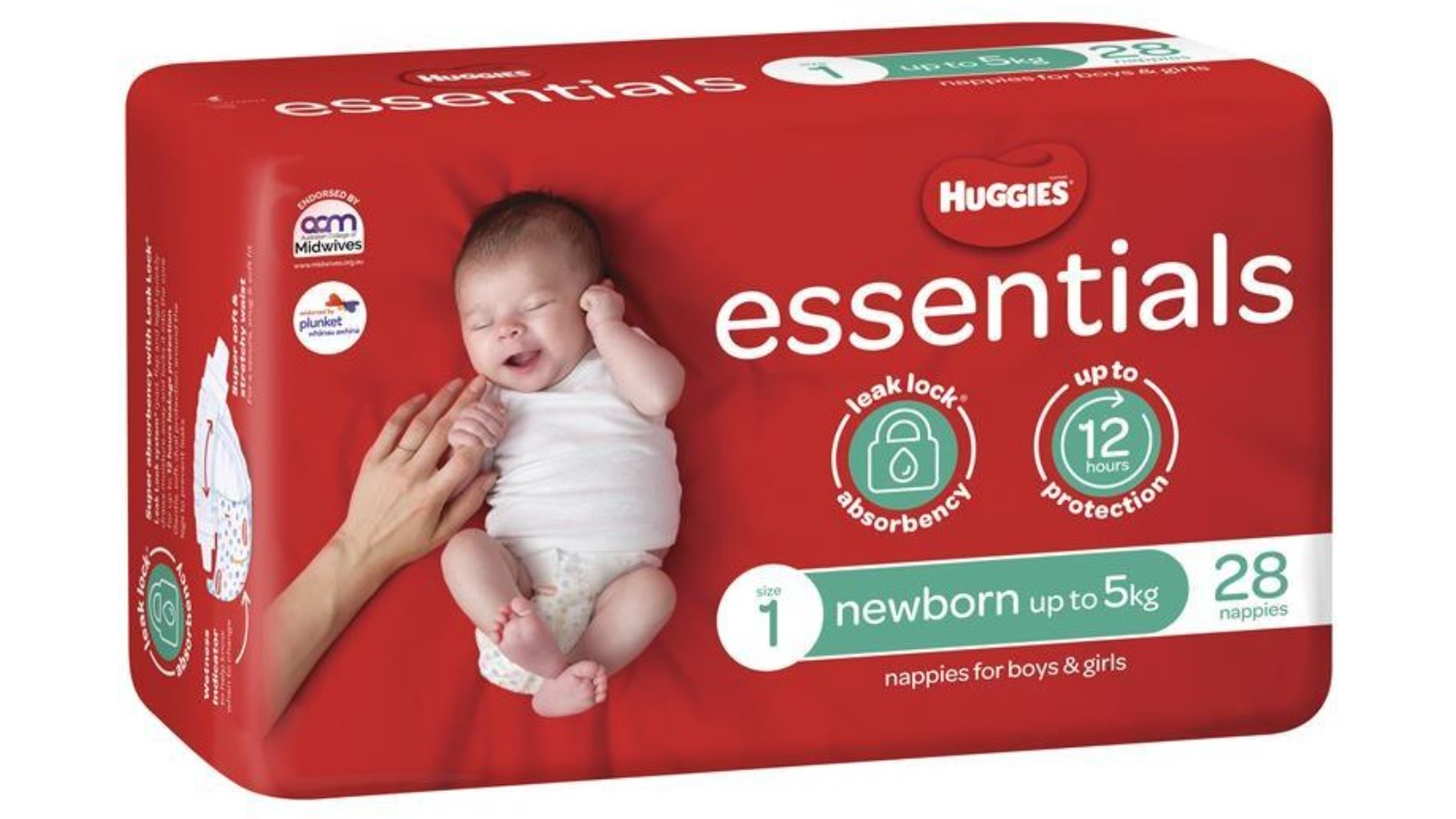 Huggies Pack of 28 Newborn Nappy Essential