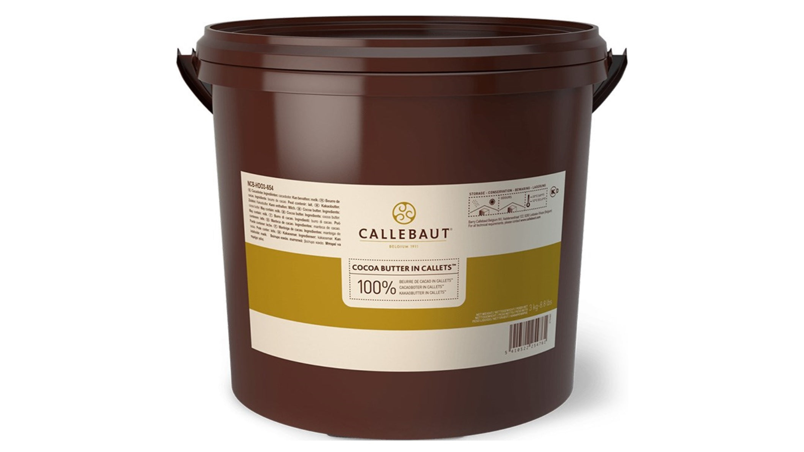 Callebaut 3kg Cocoa Butter Callets Tub